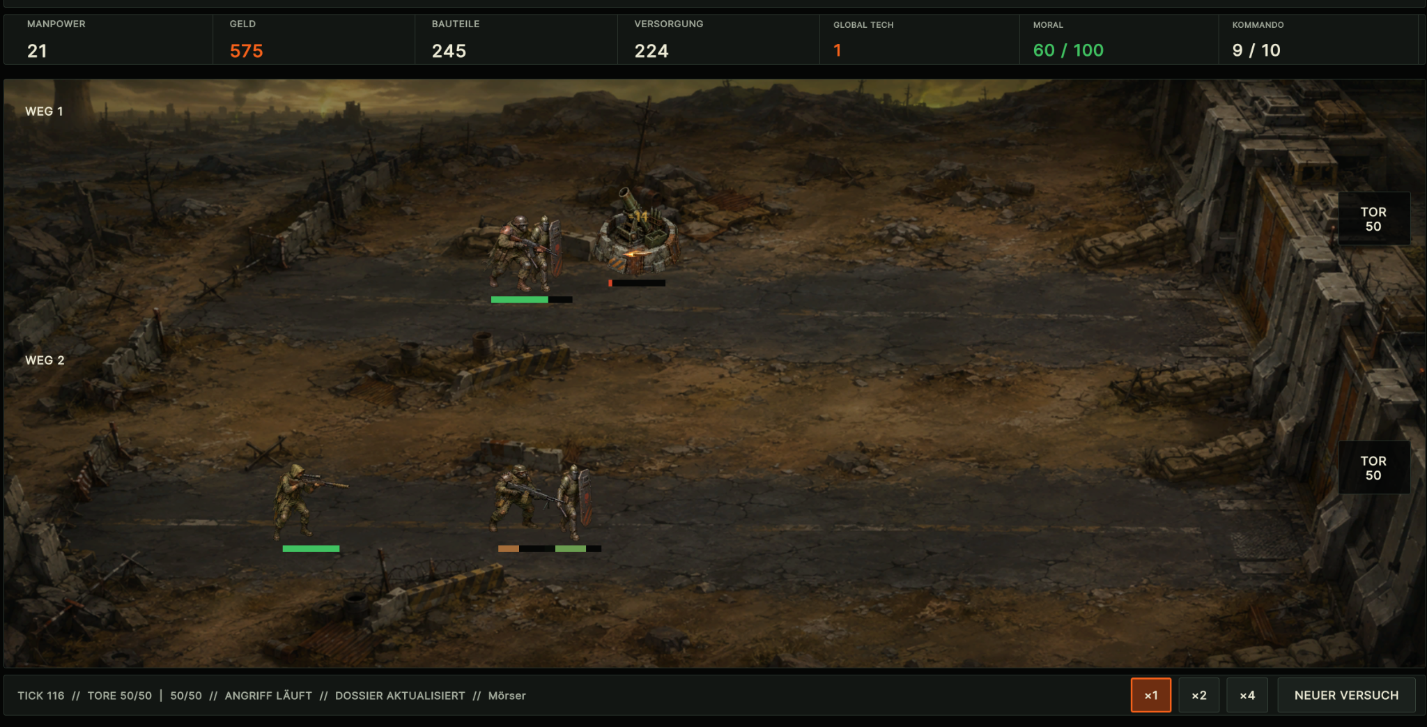 Kampfszene aus dem aktuellen Project-Breachline-Test-Build